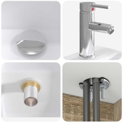Ensemble de mobilier de salle de bain 4 pcs Chêne Sonoma 584238584238