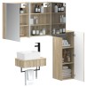 Ensemble de mobilier de salle de bain 4 pcs Chêne Sonoma 584239584239