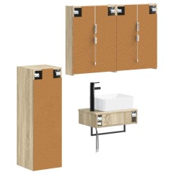 Ensemble de mobilier de salle de bain 4 pcs Chêne Sonoma 584239584239