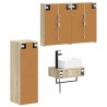 Ensemble de mobilier de salle de bain 4 pcs Chêne Sonoma 584239584239