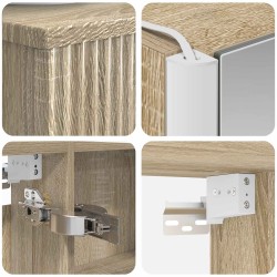 Ensemble de mobilier de salle de bain 4 pcs Chêne Sonoma 584239584239