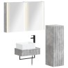 Ensemble de mobilier de salle de bain 4 pcs Gris béton 584241584241