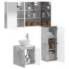 Ensemble de mobilier de salle de bain 4 pcs Gris béton 584242584242