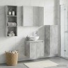 Ensemble de mobilier de salle de bain 4 pcs Gris béton 584242584242