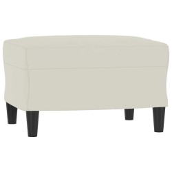 Fauteuil avec repose-pied Crème 60 cm Velours 584246584246