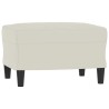 Fauteuil avec repose-pied Crème 60 cm Velours 584246584246