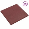 Dalles de Protection Anti-Chute 6 pcs Rouge 50 x 50 cm 584249584249