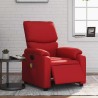 Fauteuil de massage inclinable électrique rouge similicuir 584251584251