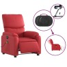Fauteuil de massage inclinable électrique rouge similicuir 584251584251