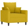Fauteuil avec repose-pied jaune 60 cm velours 584252584252