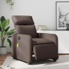 Fauteuil de massage inclinable électrique marron similicuir 584253584253
