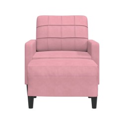 Fauteuil avec repose-pied Rose 60 cm Velours 584254584254