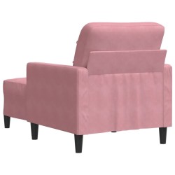 Fauteuil avec repose-pied Rose 60 cm Velours 584254584254