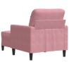 Fauteuil avec repose-pied Rose 60 cm Velours 584254584254