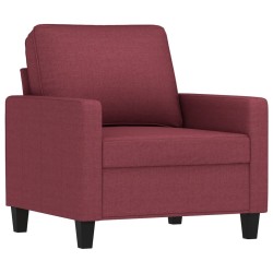 Fauteuil avec repose-pied Rouge bordeaux 60 cm Tissu 584255584255