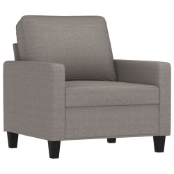 Fauteuil avec repose-pied Taupe 60 cm Tissu 584258584258