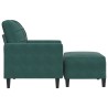 Fauteuil avec repose-pied Vert foncé 60 cm Velours 584259584259