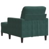 Fauteuil avec repose-pied Vert foncé 60 cm Velours 584259584259