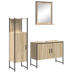 Ensemble de mobilier de salle de bain avec étagère 3 pcs Marron 584260584260