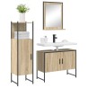 Ensemble de mobilier de salle de bain avec étagère 3 pcs Marron 584260584260