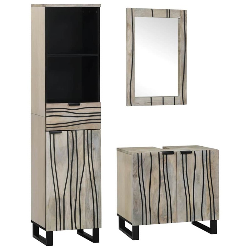 Ensemble de mobilier de salle de bain avec tiroir 3 pcs Blanc 584261584261