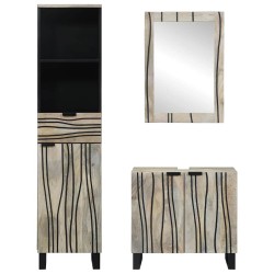 Ensemble de mobilier de salle de bain avec tiroir 3 pcs Blanc 584261584261