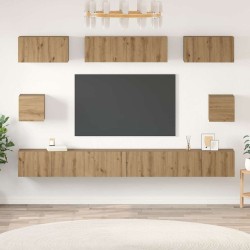 Ensemble meuble TV 8 pcs Chêne artisanal Bois d'ingénierie 584262584262