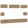 Ensemble meuble TV 8 pcs Chêne artisanal Bois d'ingénierie 584262584262