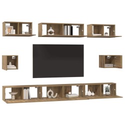 Ensemble meuble TV 8 pcs Chêne artisanal Bois d'ingénierie 584262584262