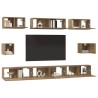 Ensemble meuble TV 8 pcs Chêne artisanal Bois d'ingénierie 584262584262