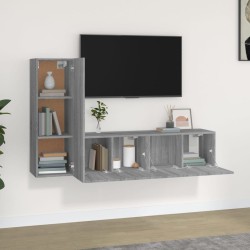 Ensemble de meubles TV 3 pcs Sonoma gris Bois d'ingénierie 584263584263