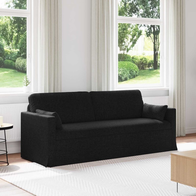 Canapé Noir 198 x 78 x 80 cm tissu 584264584264