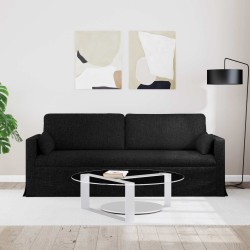 Canapé Noir 198 x 78 x 80 cm tissu 584264584264