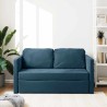 Canapé-lit 2 en 1 bleu 122x204x55 cm velours 584265584265