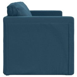Canapé-lit 2 en 1 bleu 122x204x55 cm velours 584265584265