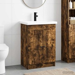 Ensemble de mobilier de salle de bain Chêne fumé 584266584266