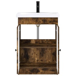 Ensemble de mobilier de salle de bain Chêne fumé 584266584266