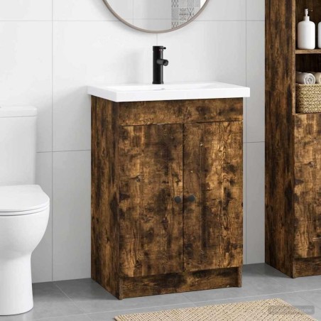 Ensemble de mobilier de salle de bain Chêne fumé 584267584267