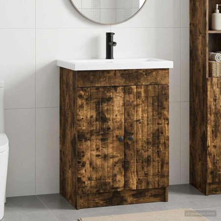 Ensemble de mobilier de salle de bain Chêne fumé 584269584269