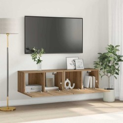 Ensemble meuble TV 2 pcs Marron Bois d'ingénierie 584270584270