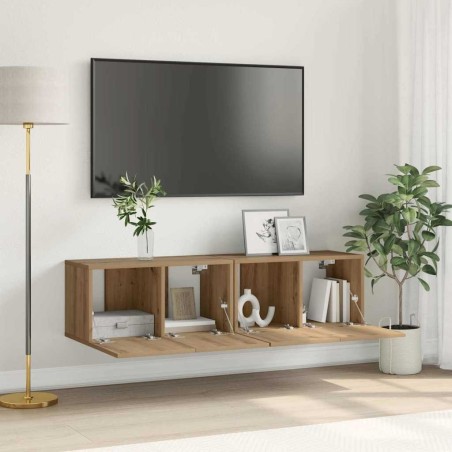 Ensemble meuble TV 2 pcs Marron Bois d'ingénierie 584270584270