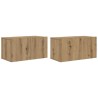 Ensemble meuble TV 2 pcs Marron Bois d'ingénierie 584270584270
