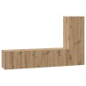 Ensemble meuble TV 3 pcs Chêne artisanal Bois d'ingénierie 584271584271