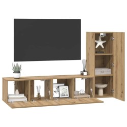 Ensemble meuble TV 3 pcs Chêne artisanal Bois d'ingénierie 584271584271