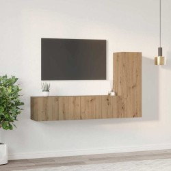 Ensemble meuble TV 3 pcs Chêne artisanal Bois d'ingénierie 584271584271