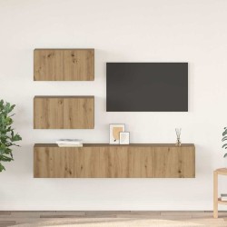 Ensemble meuble TV 4 pcs Chêne artisanal Bois d'ingénierie 584272584272