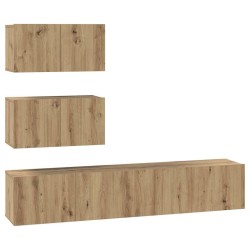 Ensemble meuble TV 4 pcs Chêne artisanal Bois d'ingénierie 584272584272