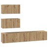 Ensemble meuble TV 4 pcs Chêne artisanal Bois d'ingénierie 584272584272