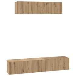 Ensemble meuble TV 4 pcs Chêne artisanal Bois d'ingénierie 584273584273