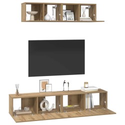 Ensemble meuble TV 4 pcs Chêne artisanal Bois d'ingénierie 584273584273